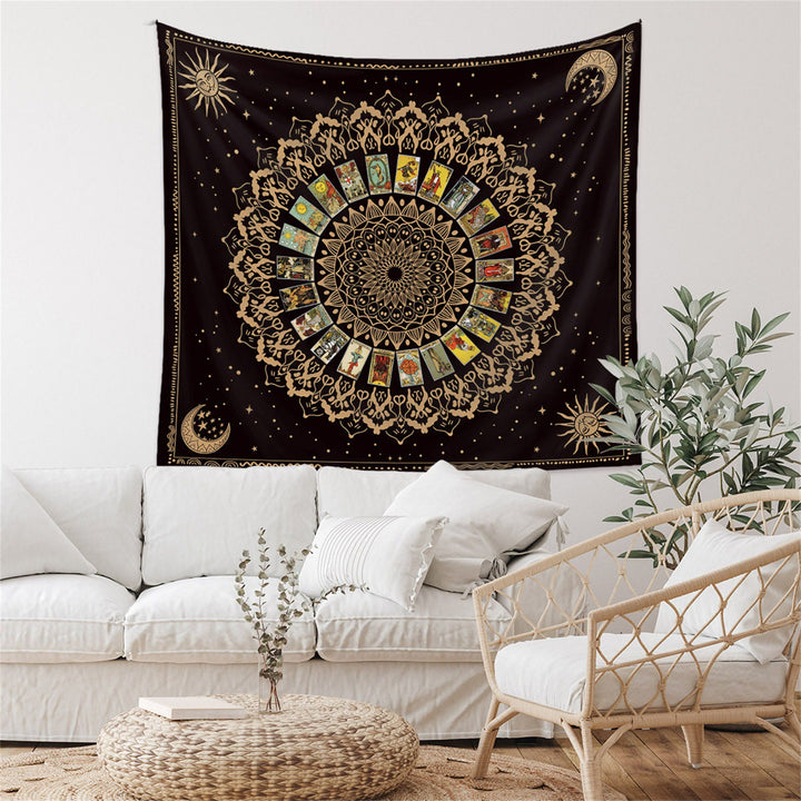 Olivenorma Vintage Tarot Sun and Moon Wall Art Tapestry - image 2