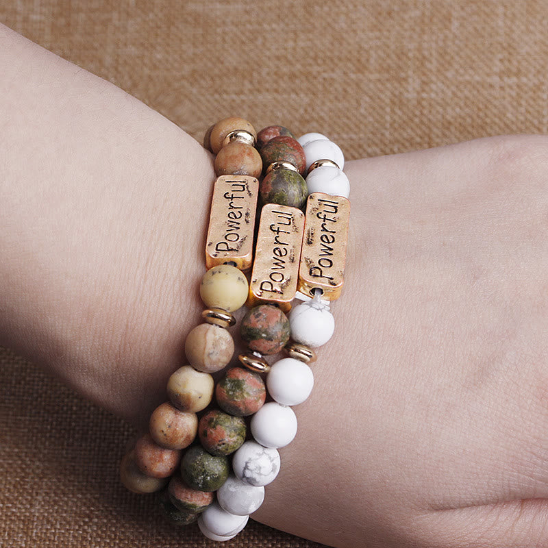 Olivenorma Natural Gemstone Love Powerful Engraving Bracelet - image 12