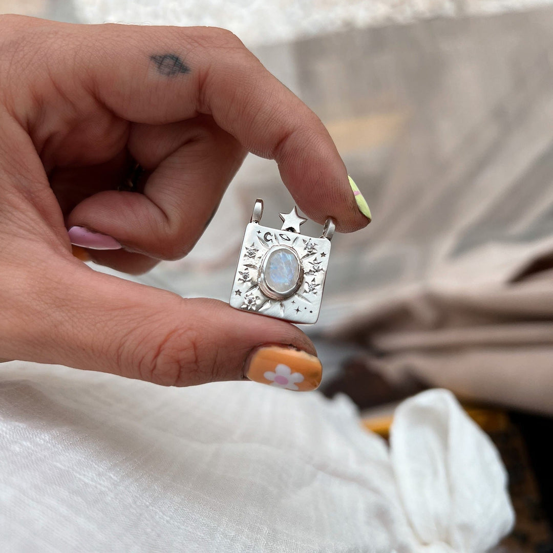 Olivenorma Moonstone Album Pendant Plated Necklace - image 3