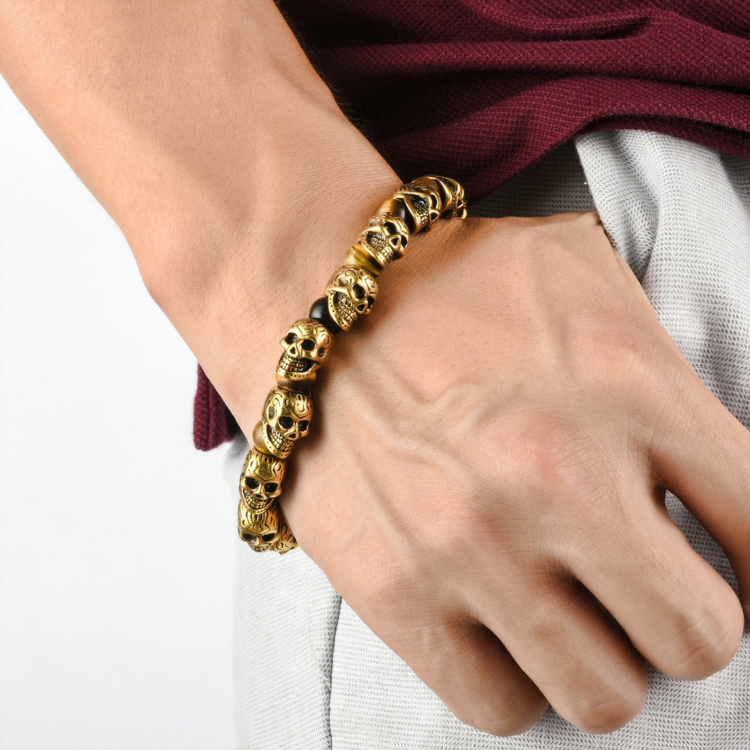 Olivenorma Natural Tiger Eye Handmade Stainless Steel Bracelet - image 14