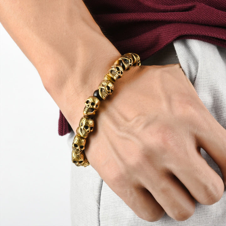Olivenorma Natural Tiger Eye Handmade Stainless Steel Bracelet - image 14