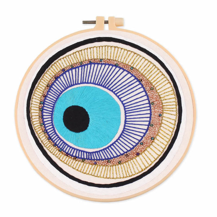 Olivenorma Evil Eye Hand Embroidery Semi Finished Material Decoration - Evil Eye&Cotton#3 - image 3