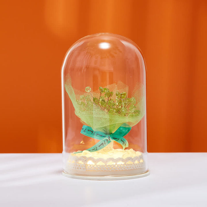 Olivenorma Natural Crystal Glass Cover Feng Shui Tree Decoration - Prehnite & Bouquet - image 22