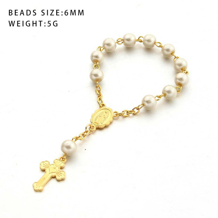 Olivenorma Pearl Heart Cross Bracelet - Pearl & Heart Cross - image 5