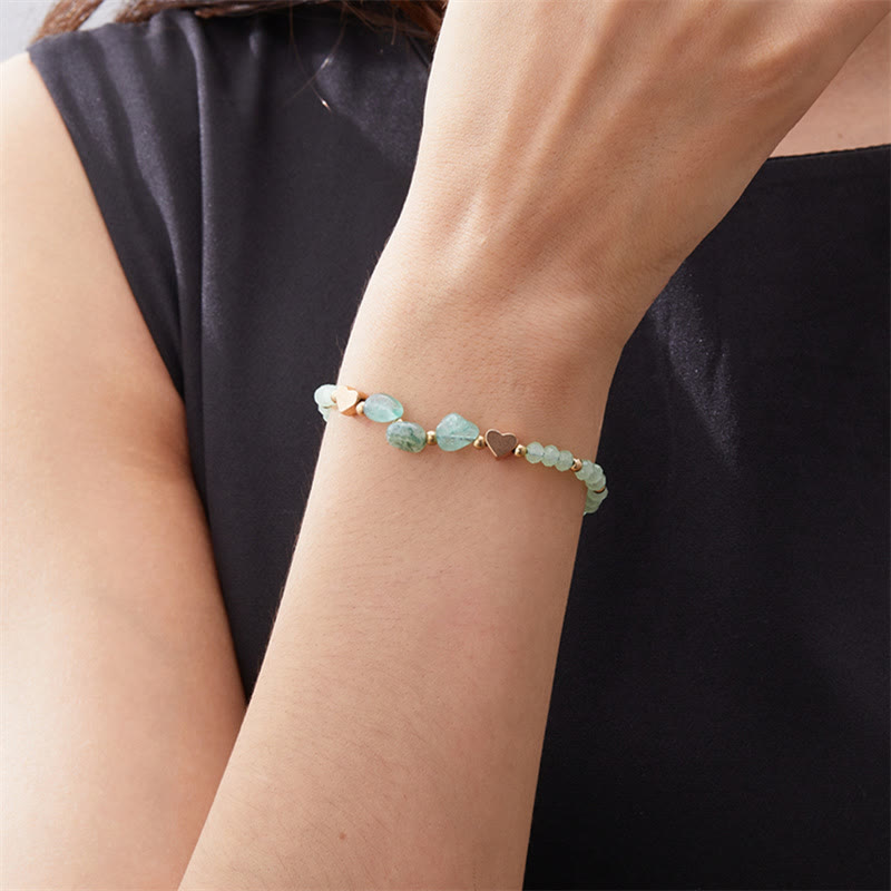 Olivenorma Irregular Natural Gravel Love Beaded Braided Bracelet - image 10