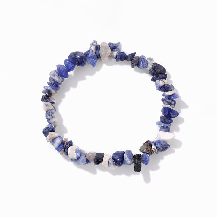 Olivenorma Colorful Natural Irregular Gravel Bracelet - Sodalite - image 4