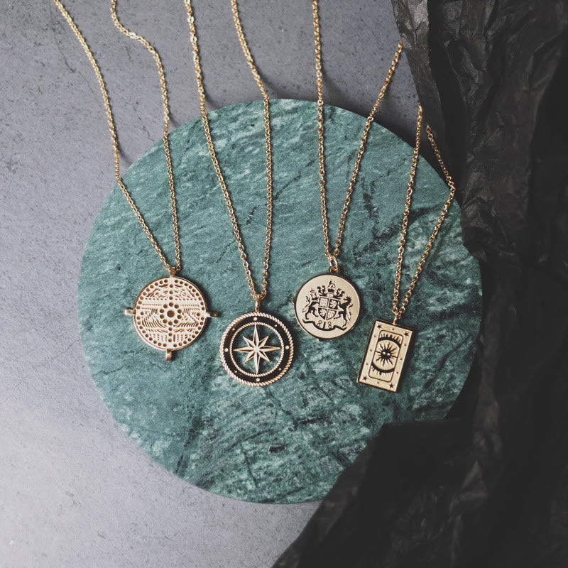 Olivenorma Tarot Titanium Steel Gold Plated Necklace - image 0