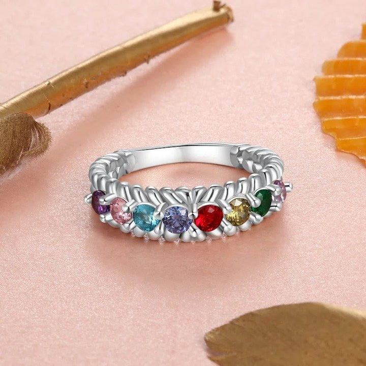 Olivenorma Birthstone Trendy Braided Shape Ring - image 1