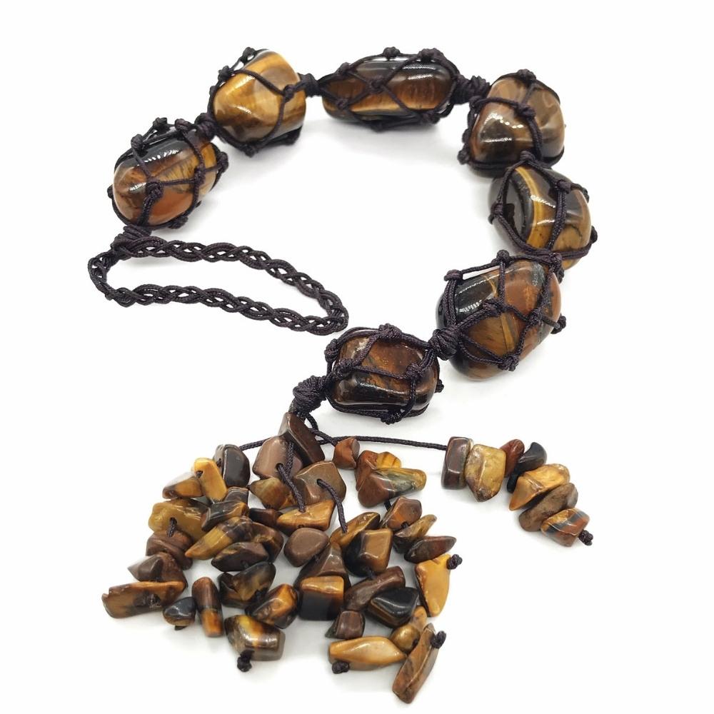 Olivenorma The 7 Chakra Healing Reiki Stone Meditation Tassel Decoration - Tiger Eye - image 10