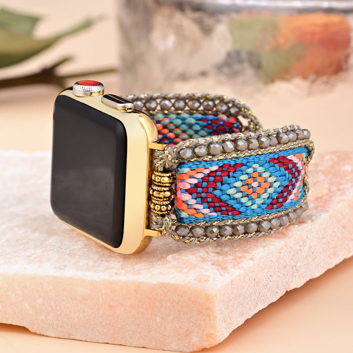 Olivenorma Gray Zircon Nylon Braided Apple Watch Strap - image 2