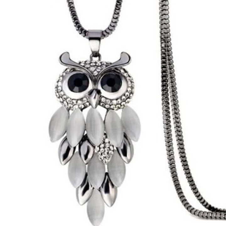Olivenorma "Supernatural Power" - Crystal Alloy Sweater Necklace - Silver - image 6