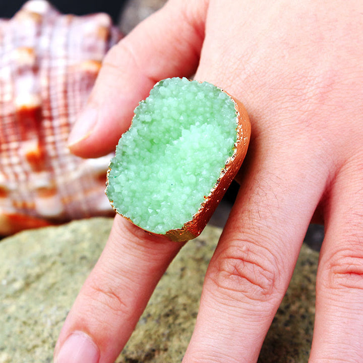 Olivenorma Irregular Natural Cluster Gold Filled Open Ring - image 5