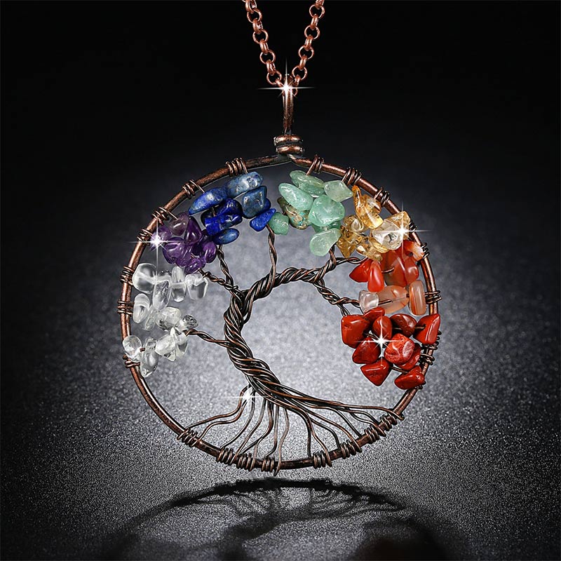 Olivenorma Natural Chakra Tree Of Life Necklace - image 3