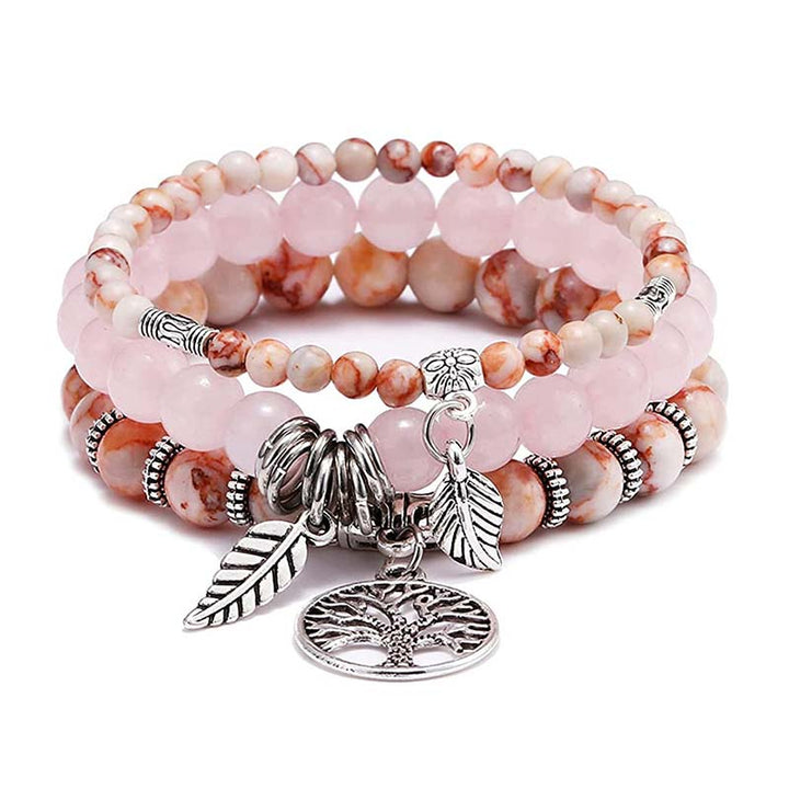  Olivenorma Tree Of Life Rose Quartz Bracelet - Rose Quartz - image 0