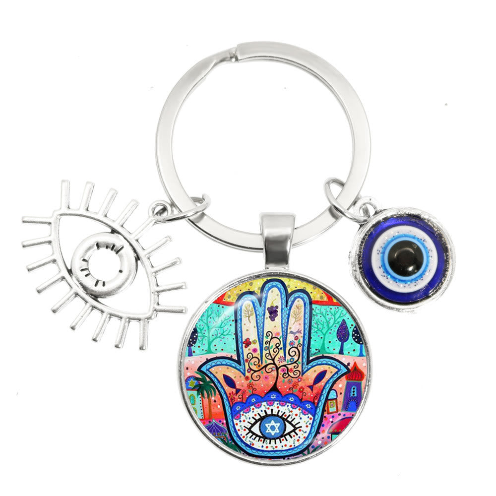 Olivenorma Blue Evil Eye Hamsa Epoxy Keychain - Evil Eye&Hamsa#2 - image 15