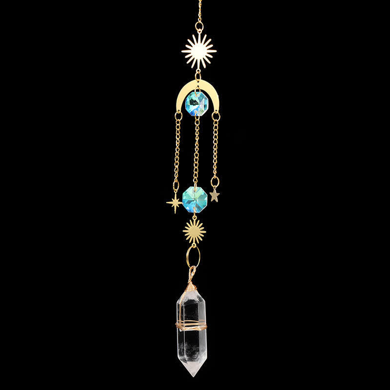 Crystal Pillar Colors Gemstone Ornament - Clear Crystal - image 1