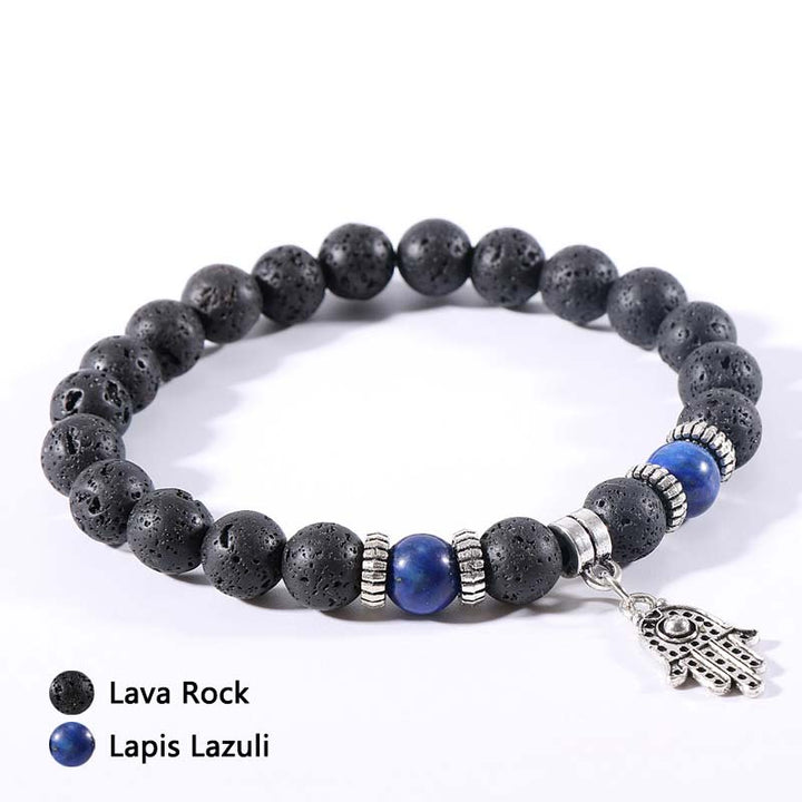 Malachite Tiger Eye Lava Stone Bracelet - Lapis Lazuli - image 7