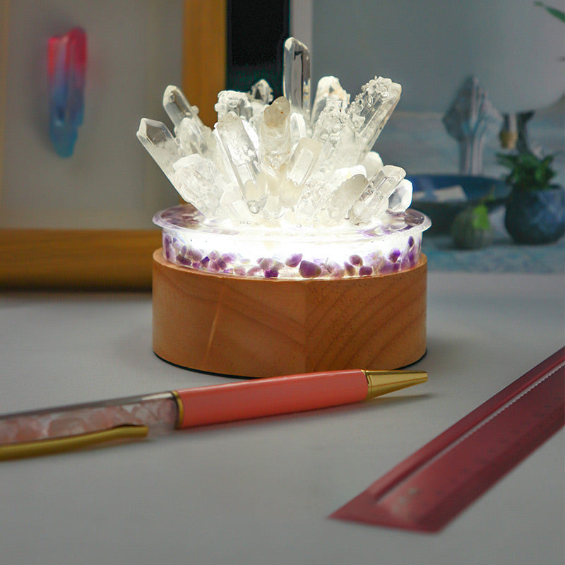  Olivenorma Natural Clear Crystal Lamp - image 8