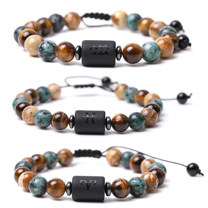 Tiger Eye Picture Jasper Zodiac Bracelet - image 0