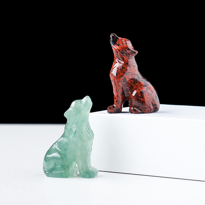 Olivenorma Natural Crystal Little Wolf Boy Gemstone Decoration - image 30