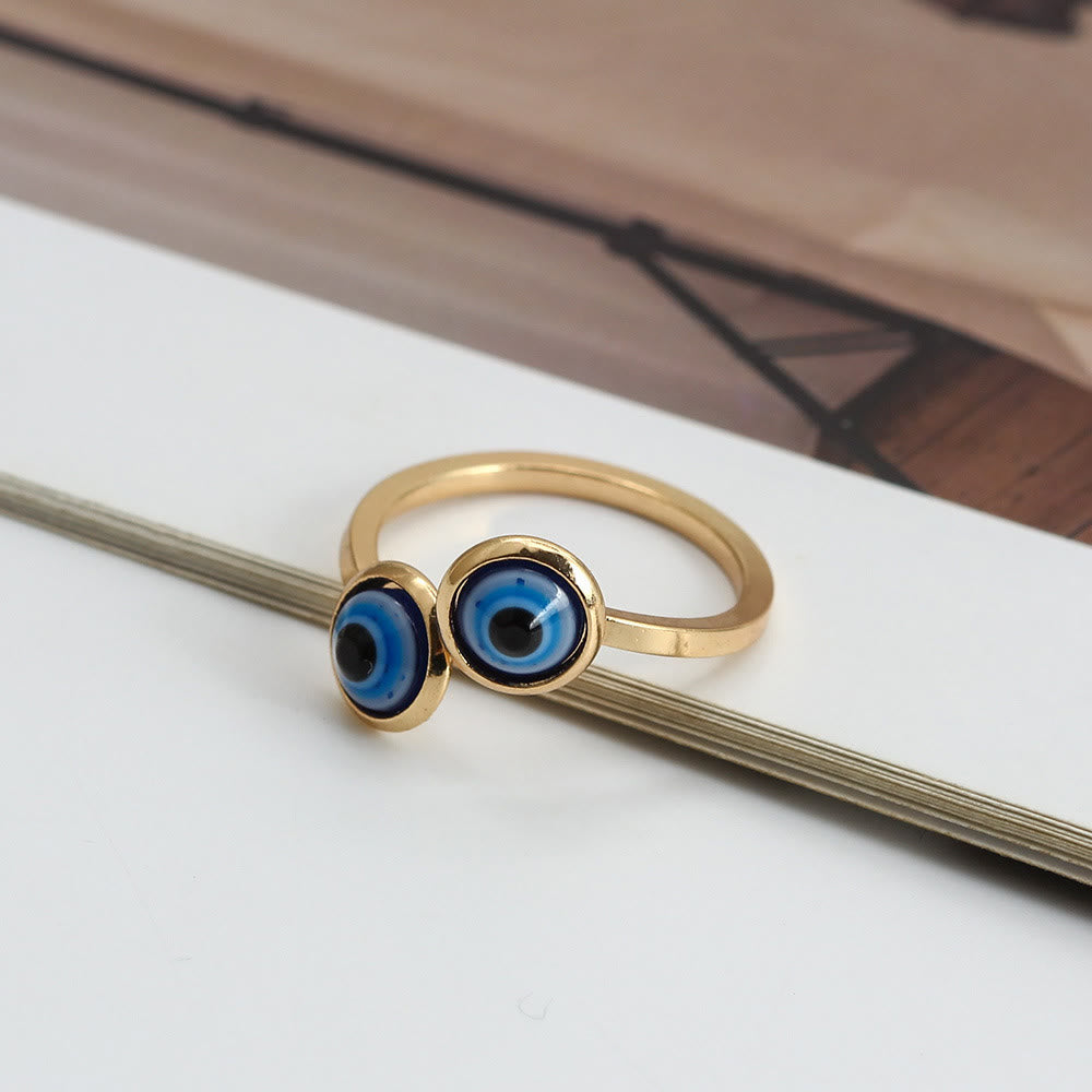 Olivenorma White Zircon Gold Plated Evil Eye Women Ring - image 3