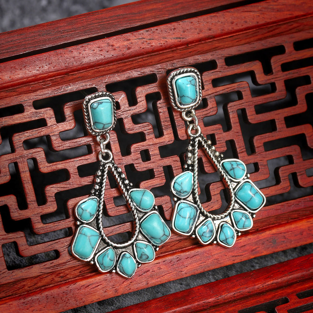 Olivenorma "Sedona Sky" Vintage Turquoise Earrings - image 3