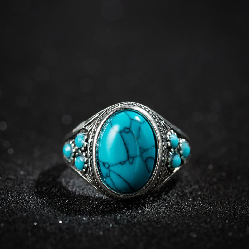 Olivenorma Retro Turquoise Ring - image 1