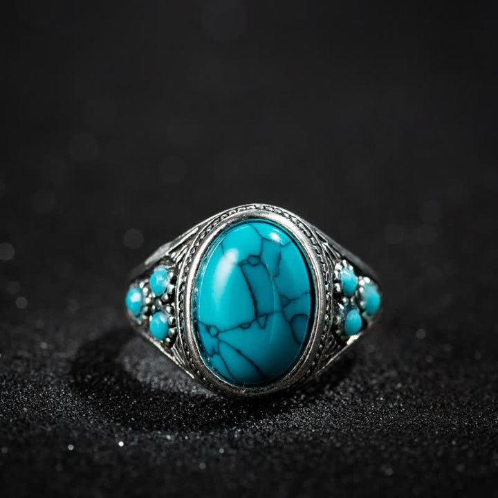 Olivenorma Retro Turquoise Ring - image 1