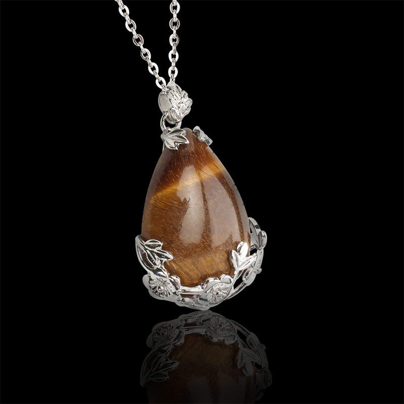 Natural Stone Water Drop Plum Necklace - image 13