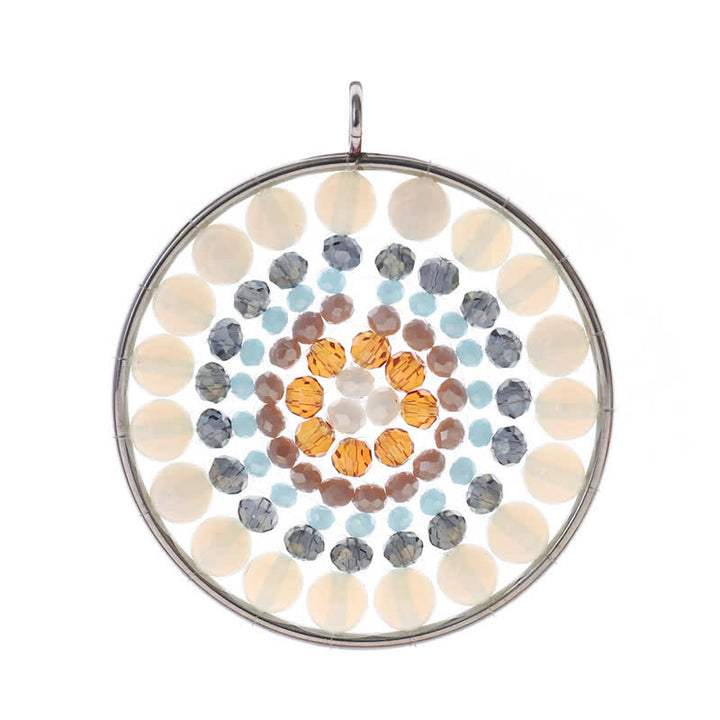 Olivenorma Datura Flower Round Pendant Crystal Necklace - Opal - image 23