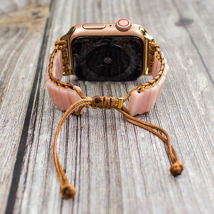 Olivenorma Pink Opal Strap Boho Stone Strap Bracelet - image 2