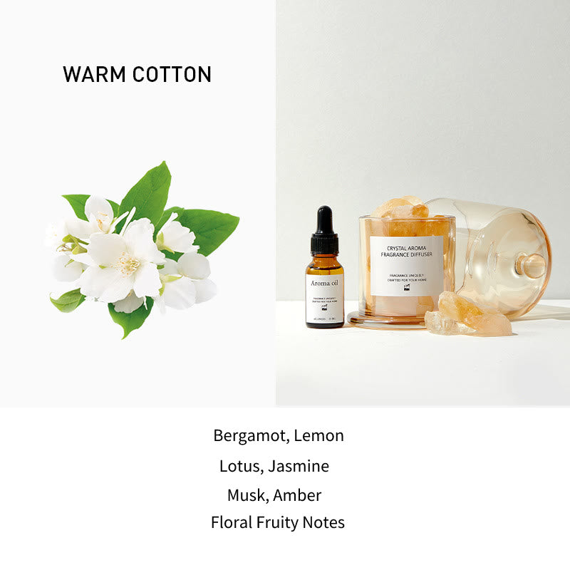 Olivenorma Scented Oil Diffuser Gift Set Crystal Aromatherapy - Citrine&WARM COTTON - image 9