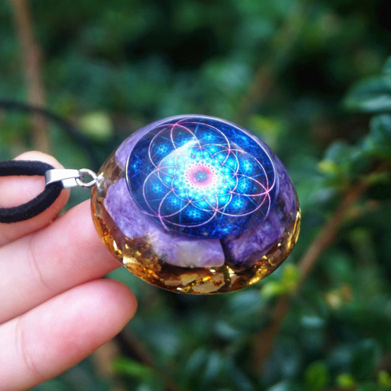 Olivenorma Natural Charoite Pendant Necklace - image 2