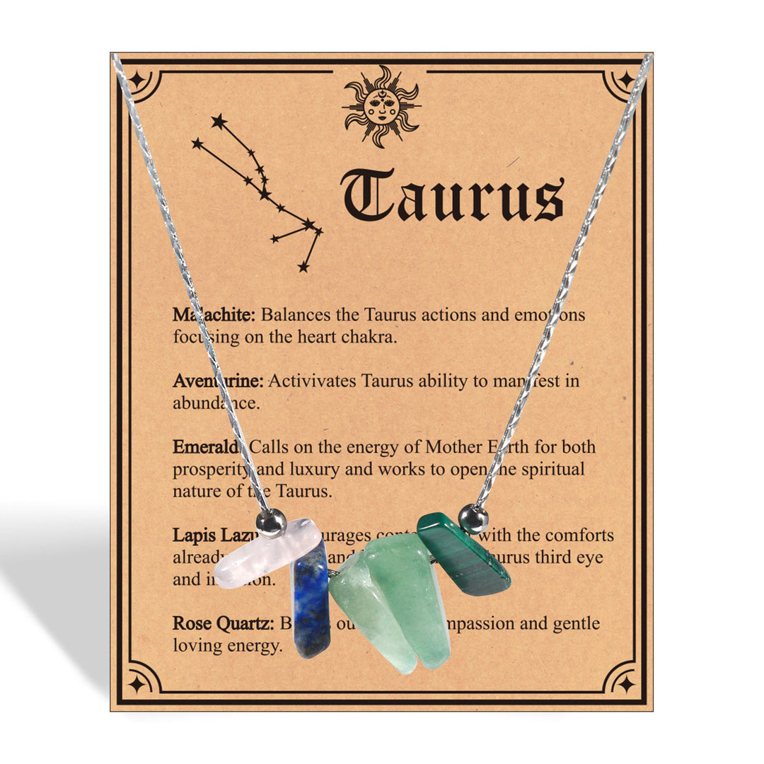 Olivenorma Natural Stone Zodiac Sign Choker Necklace - Taurus - image 4