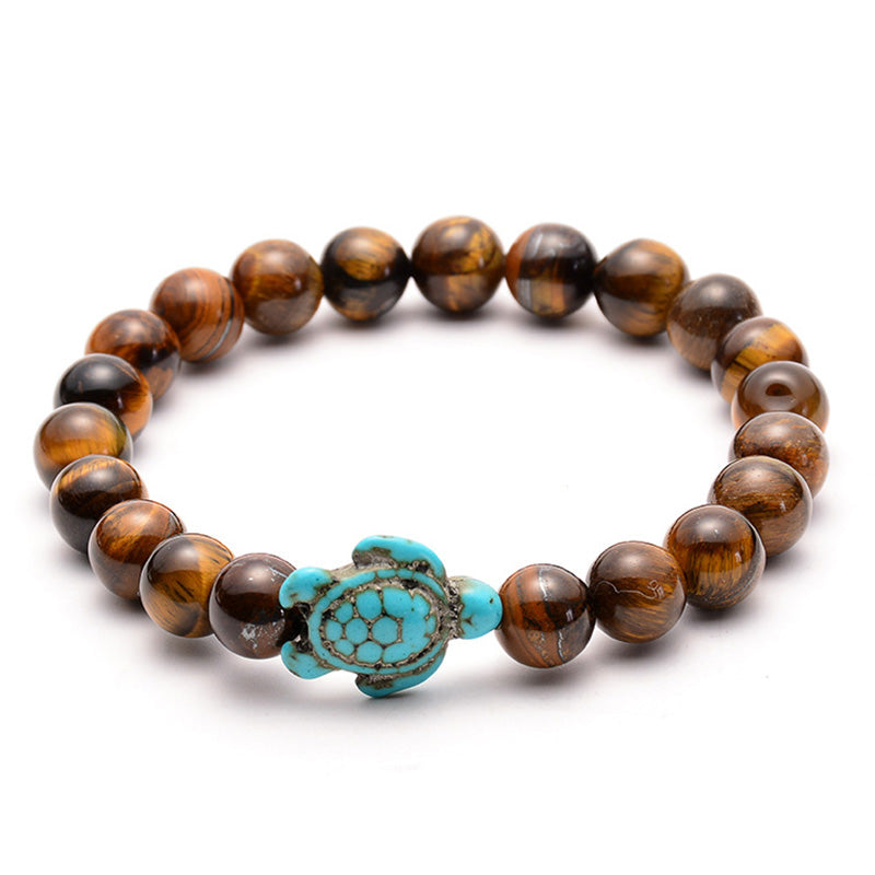 Natural Stone Turtle Bracelet - Tiger Eye #2 - image 5