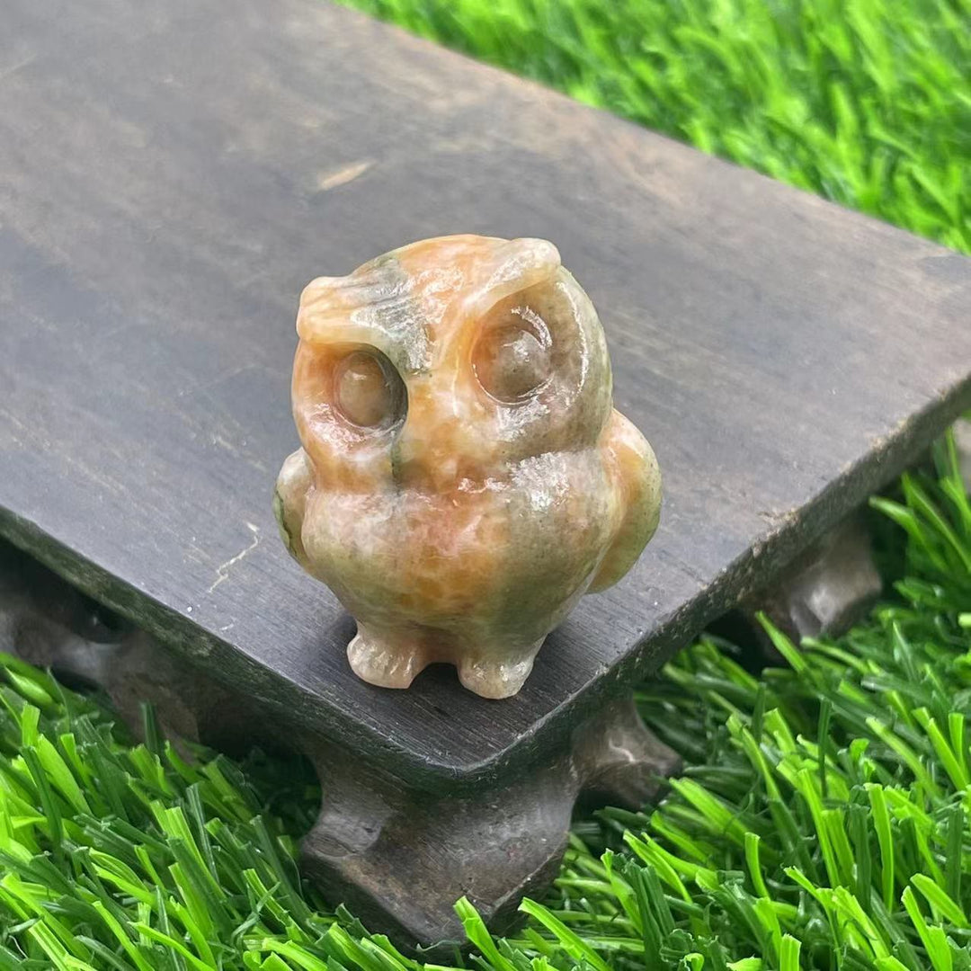 Olivenorma 3.5cm Natural Crystal Owl Ornament Gemstone Decoration - image 35