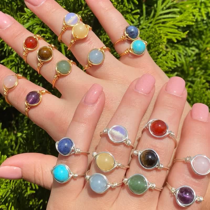 Wire Wrapped Healing Crystal Ring - image 14