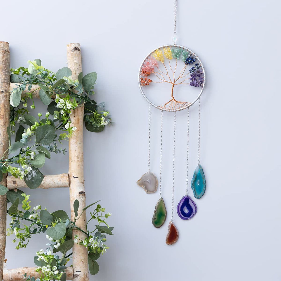 Olivenorma Chakra Agate Tree of Life Ornament Wall Decor - image 4