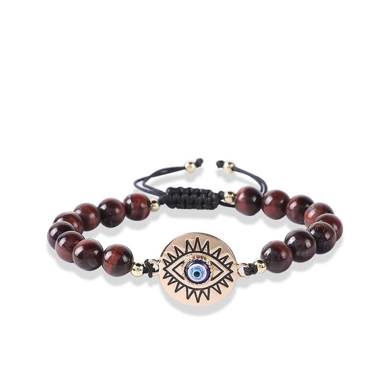 Tiger Eye Evil Eye Protection Bracelet - Red Tiger Eye - image 6