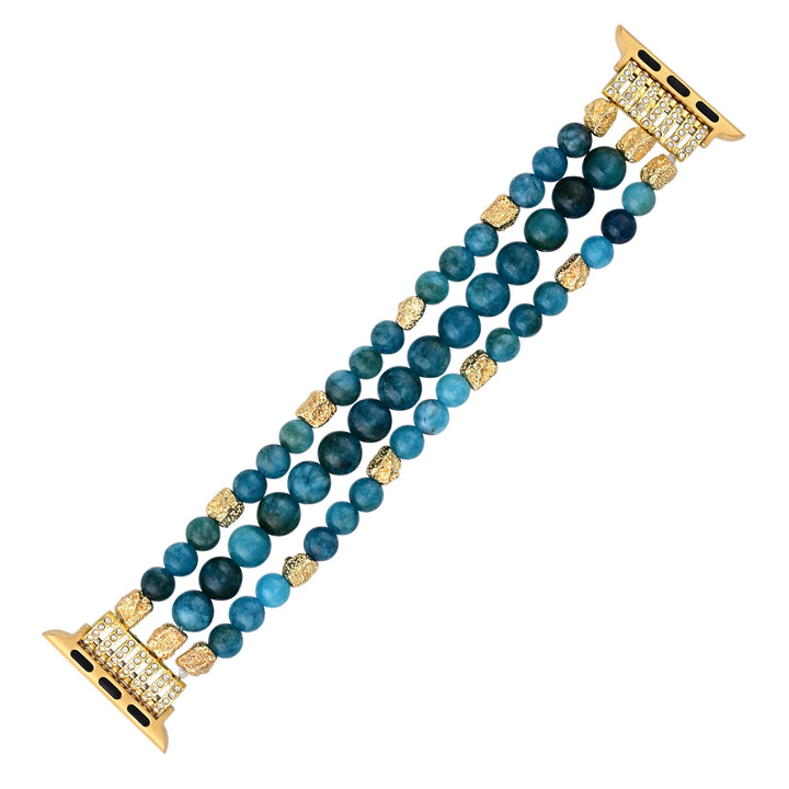 Olivenorma Blue Apatite Beaded Elastic Cord Apple Watch Strap - image 2