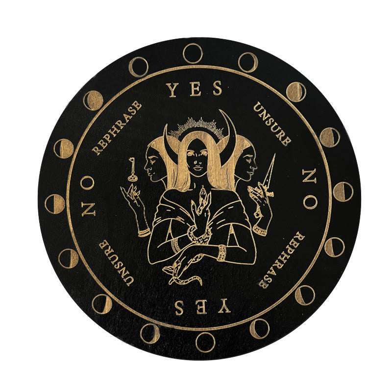 Olivenorma The Wooden Divination Pendulum Game Tarot Card - Black - Witch - image 6