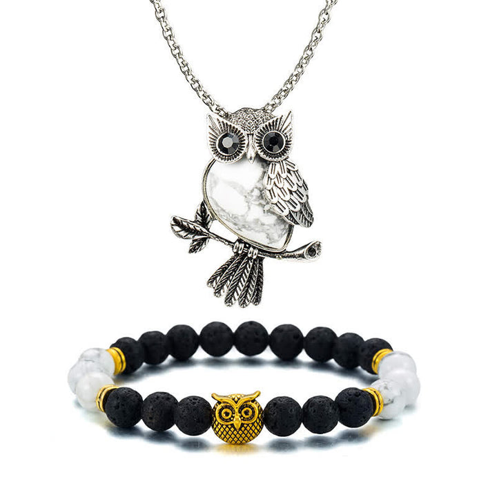Olivenorma Natural Stone Owl Necklace - image 24
