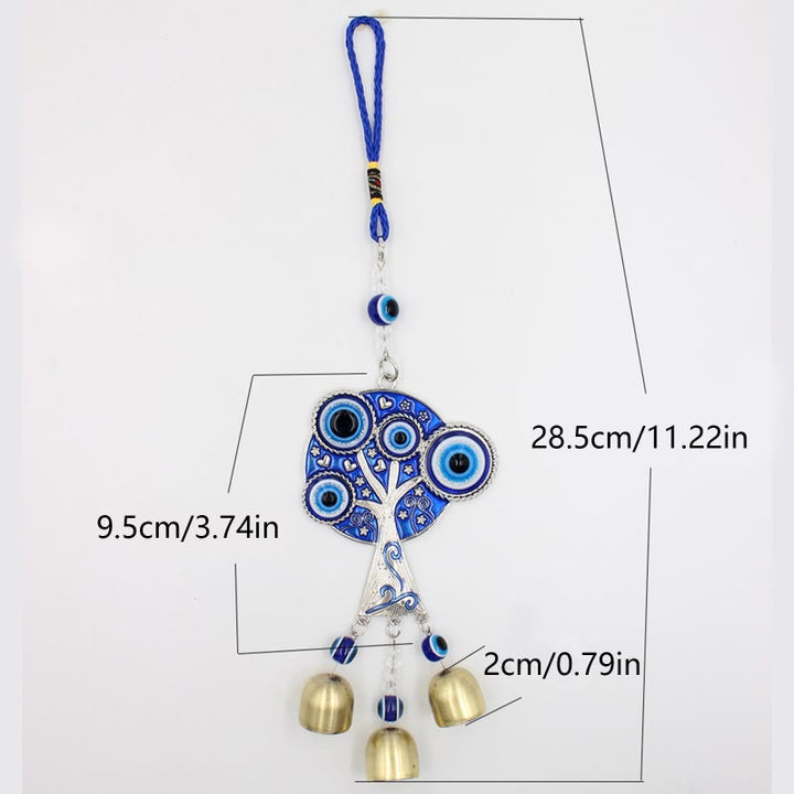 Olivenorma Blue Evil Eye Tree Of Life Windchime Wall Decor - image 8
