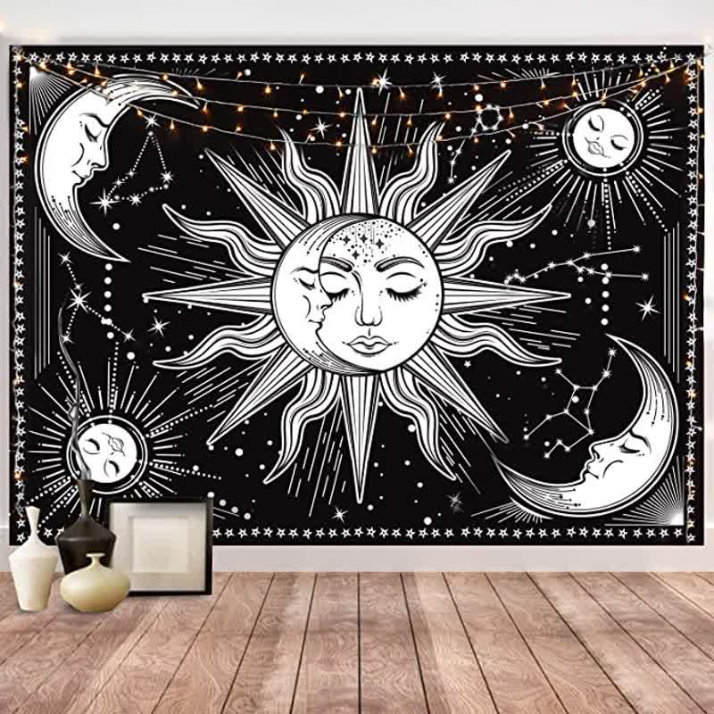 Olivenorma Sun And Moon Retro Art Yoga Wall Hanging Tapestry - image 2