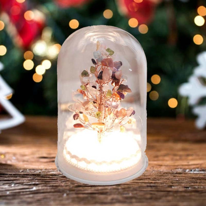 Olivenorma Christmas Tree Crystal Stone Night Light Decoration - image 0