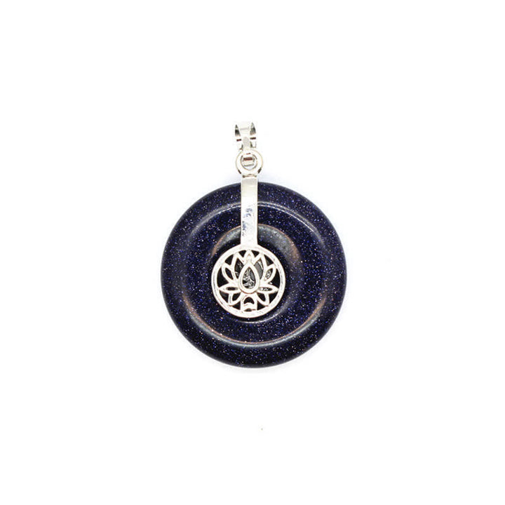 Olivenorma Natural Crystal Peace Buckle Tree Of Life Necklace - Blue Sandstone - Lotus - image 53