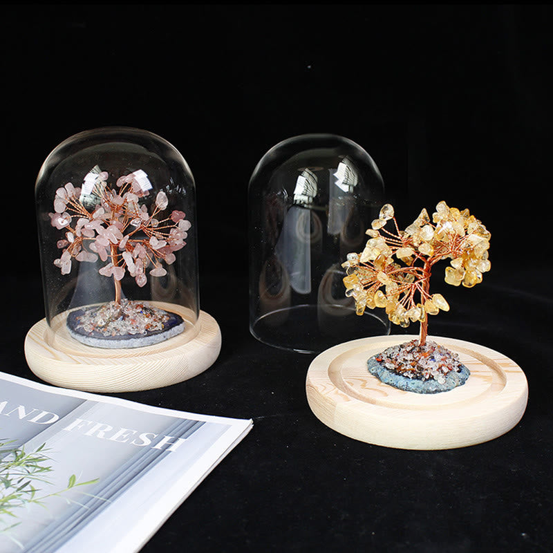 Olivenorma Natural Crystal Crushed Stone Flower Tree Glass Decoration - image 0