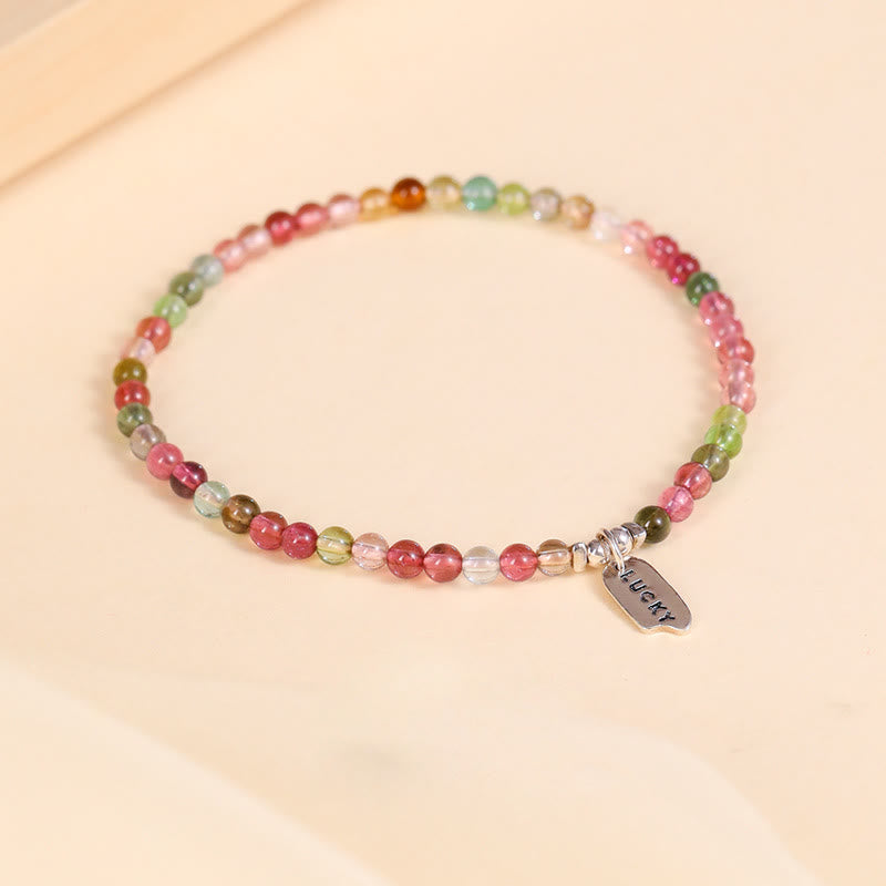 Olivenorma Natural Tourmaline 3cm Beaded Lucky Bracelet - Tourmaline - image 0