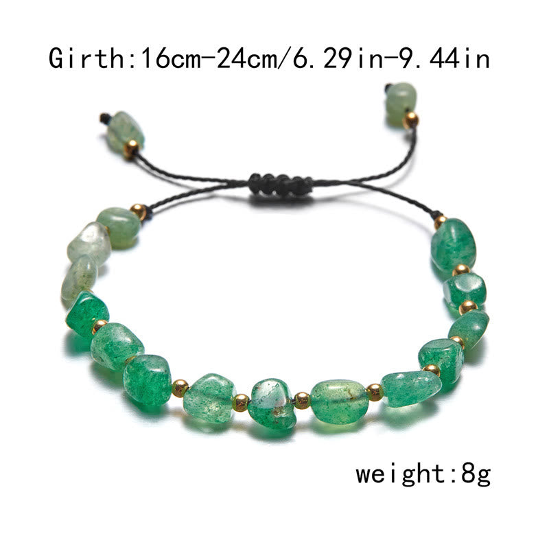 Olivenorma Natural Irregular Stone Beads Hand Woven Bracelet - image 19