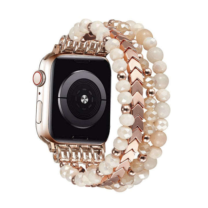 Olivenorma Alloy Arrow Crystal Beaded Watch Strap Bracelet - image 4